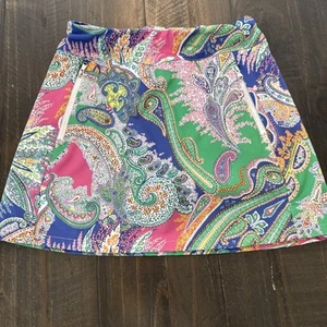 Polo Ralph Lauren Girls Skirt Athletic Floral Paisley Skort 8-10 M - Picture 1 of 9