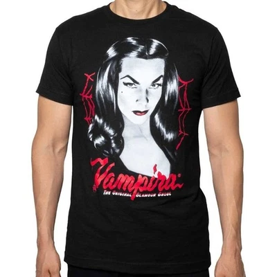 Camiseta Kreepsville Vampira The Original Glamour Ghoul Red Web S-M-L-XL-2X-3X Foto 1 de 3