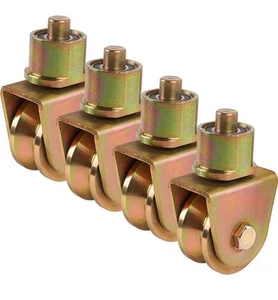 4 Pcs Sliding Gate Wheels, 2.5" V Groove Caster with 360-Degree Rotational Stem - Picture 1 of 8