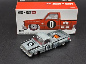 Raw Chase MINI GT Kaido House Chevrolet Silverado Dually V2 Orange Square Body - Picture 1 of 4