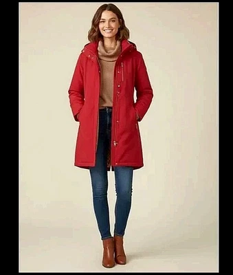 Abrigo Land's End Delancey Granate con Capucha Para Mujer Talla 2X - Abrigo/Chaqueta Foto 1 de 4