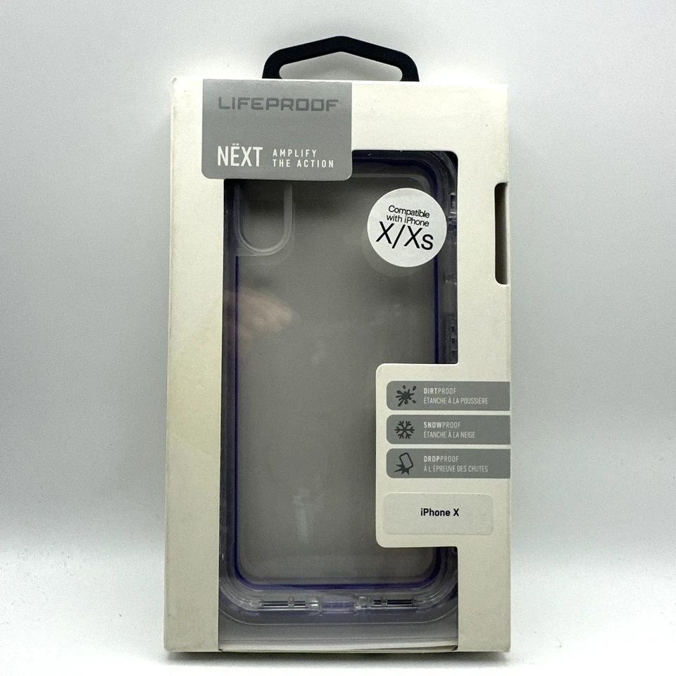 Estuche LifeProof Serie NËXT Apple iPhone X XS Transparente Púrpura Borde Nuevo Foto 1 de 2