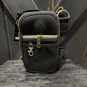 Buc-ee’s Black Crossbody Tik Tok Tumbler Bag Holder W/Straw Topper - NEW - Picture 1 of 9