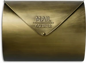 Gold Wall Mount Mailbox for Outside, Waterproof Metal Mailboxes with Rust-Pro... - Bild 1 von 6