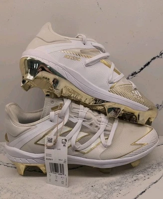 New Adidas Adizero Afterburner 7 Men's Baseball Cleats Gold/White Size US 8 - Image 1 of 4