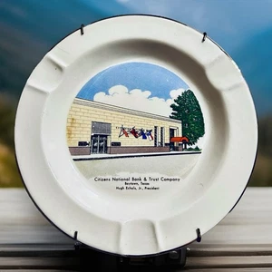 Vintage Citizens National Bank Trust 3 Slot Ashtray / Baytown Texas Wall Decor - Picture 1 of 11