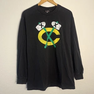 Vtg Chicago Blackhawks Shirt Pullover L NHL Hockey Thick - Picture 1 of 6