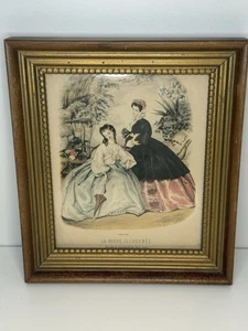 Antique Framed Print Fashion LA MODE ILLUSTREE French France Paris - Picture 1 of 8