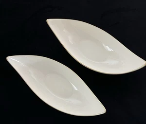 Lot of 2~Vintage Lenox Olympia "Gondola-shape" Serving/Candy Dishes w/24K Gold - Picture 1 of 7