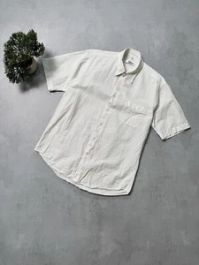 Vintage Balmain Short Sleeve Button Up Shirt Size M White - Picture 1 of 15