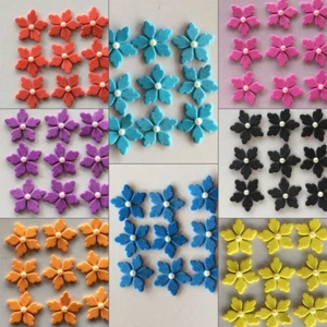 6/2 Stk. Blumen Applikation Aufnäher perlen Borte 2,6cm Wünschfarbe - Picture 1 of 48