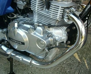HONDA CB250 HAWK SUPER HAWK - NEW QUALITY HEAT SHIELDS SET - RARE ITEMS - Picture 1 of 3