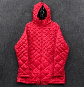 The North Face Thermoball Nano Puffer 550 Down Jacket Red Womens Large Quilted - Picture 1 of 24