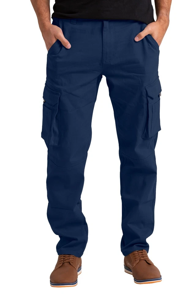 Pantalones cargo flexibles de alta resistencia elásticos informales para hombre Foto 1 de 4