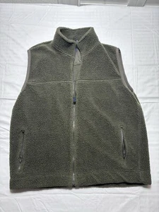 Vintage Gap Vest Extra Large Green Fleece Pile Sherpa Fuzzy Zip 90s Outdoor XL - Picture 1 of 7