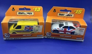 Matchbox / Mattel Wheels #15 Union Jacks ESCORT COSWORTH #13 Ford Transit new - Picture 1 of 14