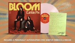 LARKIN POE-BLOOM-LP w/HAND SIGNED LYRIC SHEET-BLOOM PINK VINYL-NEW SEALED - Picture 1 of 1