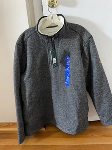 Orvis Sherpa Lined Fleece 1/4 Zip Pullover Sweater Jacket Size L- NEW - Picture 1 of 5