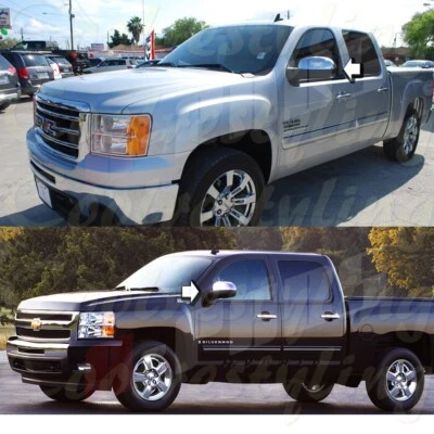 For 07~10 11 12 13 CHEVY SILVERADO TAHOE SUBURBAN AVALANCHE Chrome MIRROR Cover - Image 1 of 4