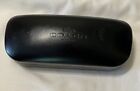 Coach Dome Clamshell Eyeglasses Sunglasses Hard Case Black Leather