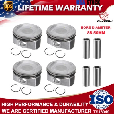 Kit de pistones con anillos para Toyota Corolla Matrix Scion xB tC 2007-13 2,4 L 2 AZFE L4 Foto 1 de 4