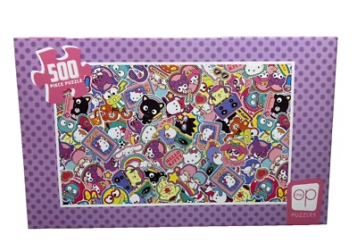 Sanrio Hello Kitty And Friends Sticker Image 500 Piece Jigsaw Puzzle - Image 1 of 2