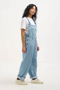 Easton Dungaree: ORGANIC DENIM - Light Wash Blue - (Im)Perfect Yaks! - Picture 1 of 9