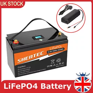 12V 150AH LiFePO4 Lithium Battery Rechargeable BMS Deep Cycle for Solar Panel RV - Picture 1 of 26
