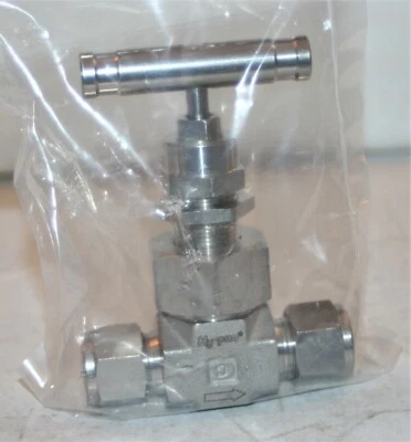 1/2 Tube 316ss Union Bonnet Needle Valve (6000 Psi)  Hy-Pro CB2H-8T-G - Image 1 of 2