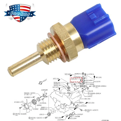 Sensor de temperatura del refrigerante de 1 pieza compatible con Nissan 200SX 240SX 1996-1998 EE. UU. Foto 1 de 4