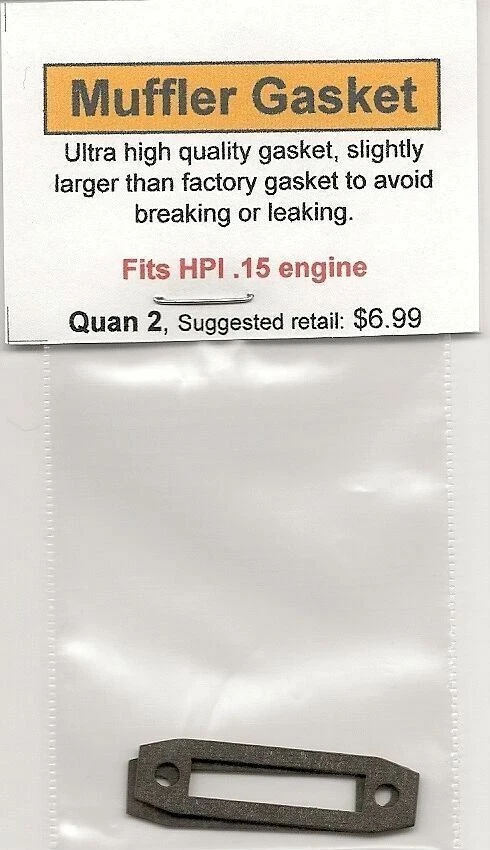 Pacote com 2 juntas de exaustão/silenciador HPI .15 e outras .15 novas na embalagem - Imagem 1 de 1