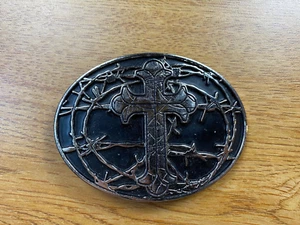 Cross and Thorns Belt Buckle - Picture 1 of 3