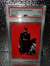 Batman 1989 Batman the Movie Stickers #17 PSA Graded Near Mint "7" Pop 1,4 Highr