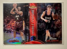 1999 Topps Finest Double Feature Refractor Left Chris Webber Jason Williams HOF