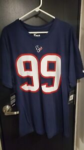 Houston Texans Shirt Adult XXL Nike JJ Watt #99 Double Sided Tee NFL New w/Tags