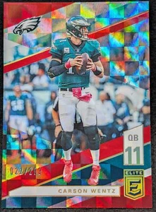 2019 Donruss Elite Red Parallel #22 Carson Wentz Philadelphia Eagles /299 - Picture 1 of 2