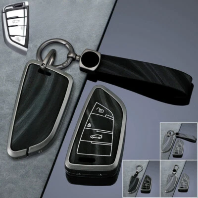 Funda para llave de coche de cuero de aleación de zinc para BMW X6 X7 2 5 6 7 X1 X2 X3 X4 X5 X5M Foto 1 de 4