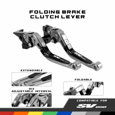 Fit SUZUKI SV650 16-20 Motorcycle Folding Brake Clutch Levers Racing Adjustable - Imagem 1 de 4