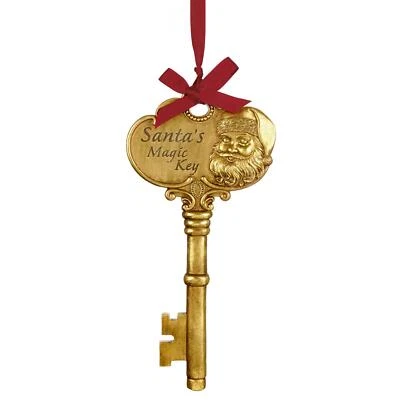 PREMIER DECORATIONS Chiave Jumbo Magica di Babbo Natale 39 cm su Nastro - Novità Regalo Natale - Oro