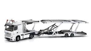 Unique Model×Tiny 1:64 MB Actros Double decker trailer Model Car - Picture 1 of 24
