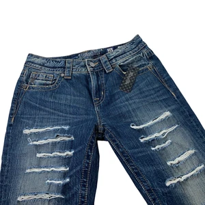Miss Me Boyfriend Ankle Jeans Womens Size 25 Distressed Denim NWT - Picture 1 of 10
