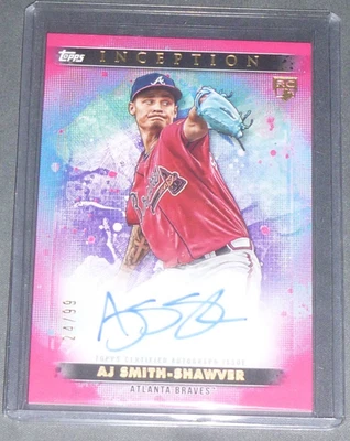 2024 Topps Inception AJ Smith-Shawver Rookies and Star Auto RC Magenta /99 - Image 1 of 2
