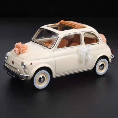 NOREV 1/18 1968 Fiat 500 L (Ivory Wedding, Alloy, Non-Openable) - Image 1 of 4