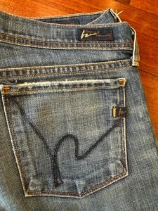 Citizens of Humanity JEANS Ingrid #002 Stretch Flare 30 cintura baja azul denim - Imagen 1 de 8