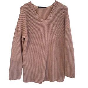 Jenni Kayne Fischer Pullover Gr. Large hellbraun Bio-Baumwolle recycelt klassisch - Bild 1 von 9