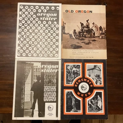 Lote de 4 revistas de la Universidad de Oregon Stater de 1960 antiguo Oregon RARO DIFÍCIL DE ENCONTRAR Foto 1 de 4