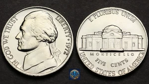 1972-P Jefferson Nickel BU UNC from Mint Set - Picture 1 of 3
