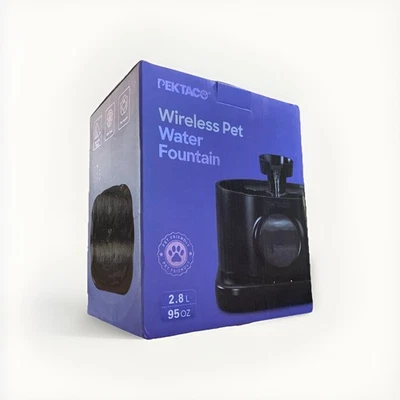 Fuente de agua inalámbrica para mascotas Pektaco 95 oz automática 2 modos recargable inalámbrica Foto 1 de 3