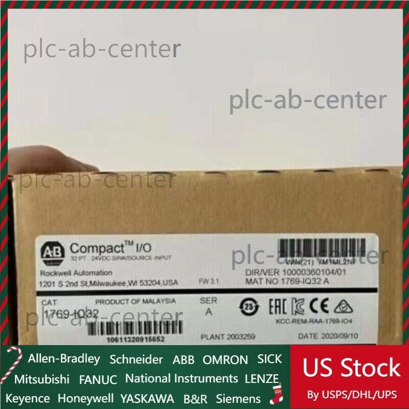 New AB 1769-IQ32 CompactLogix 24V DC Input Module 1769IQ32 US Free Tax - Image 1 of 1