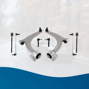 8pcs Front Lower Control Arms Sway Bars Tie Rods For 2004-2012 Chevrolet Malibu - Picture 1 of 12